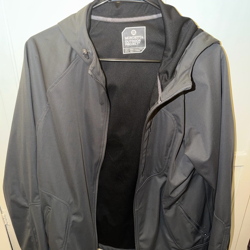 Mondetta Men's Hooded Windbreaker Jacket - Gray
